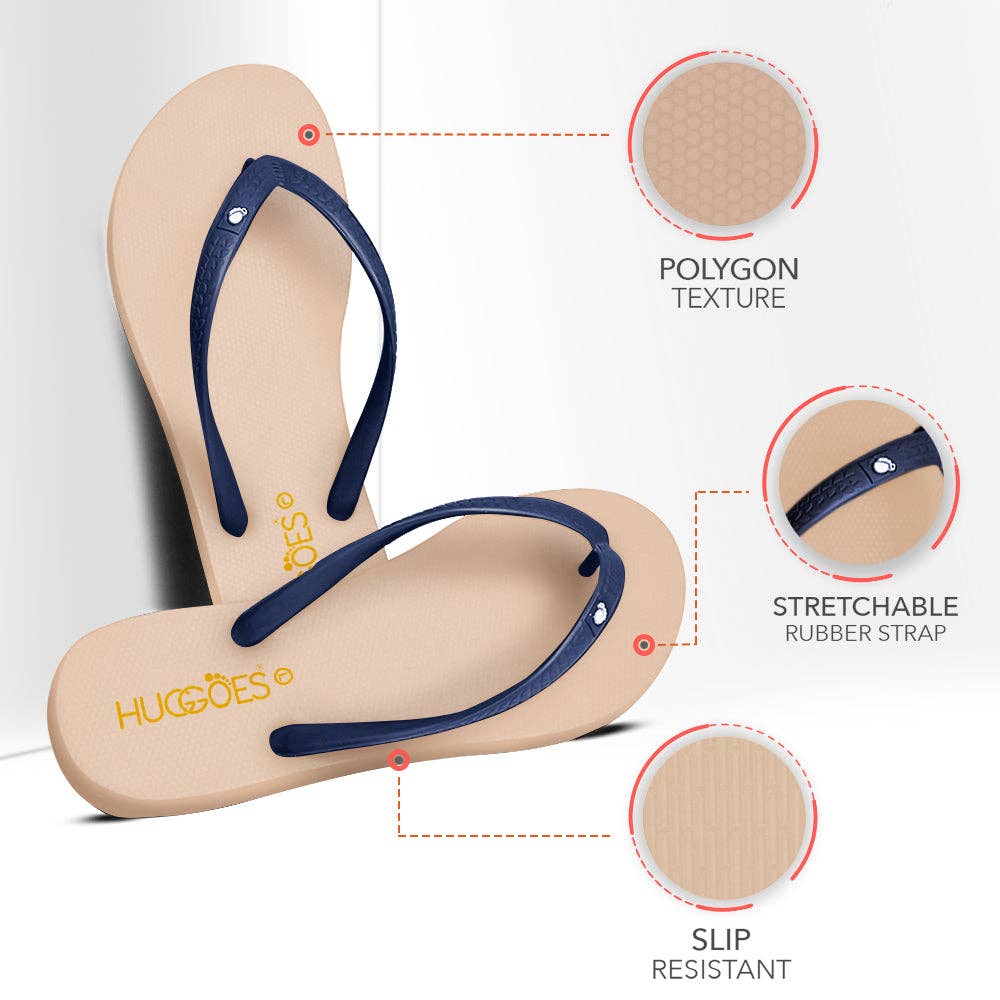 Huggoes - Misty Women's Natural Rubber Flip-Flops