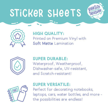 Shark Costumes - History Sticker Sheet