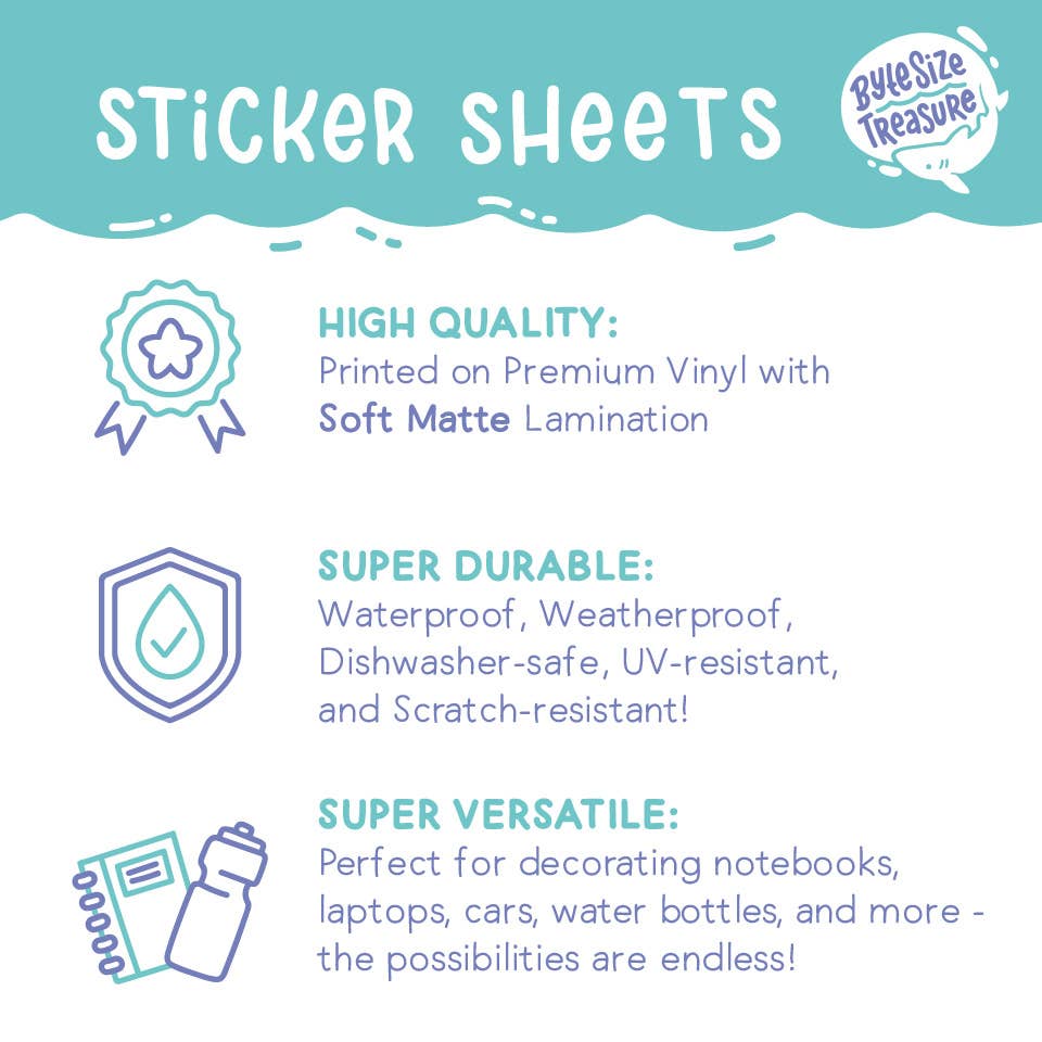 Sleeper Shark Sticker Sheet