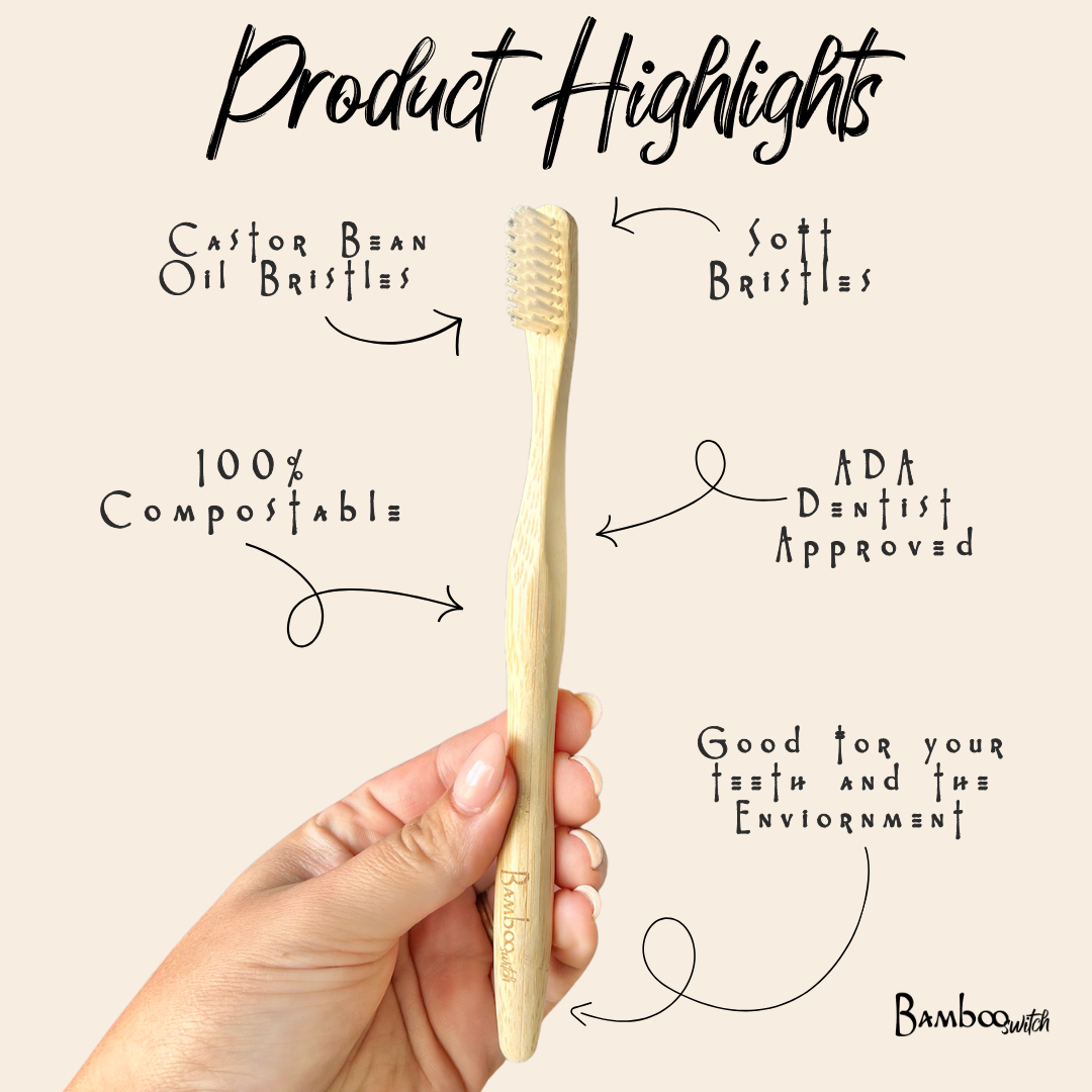 100% Compostable Bamboo Toothbrush | Summer Bestseller