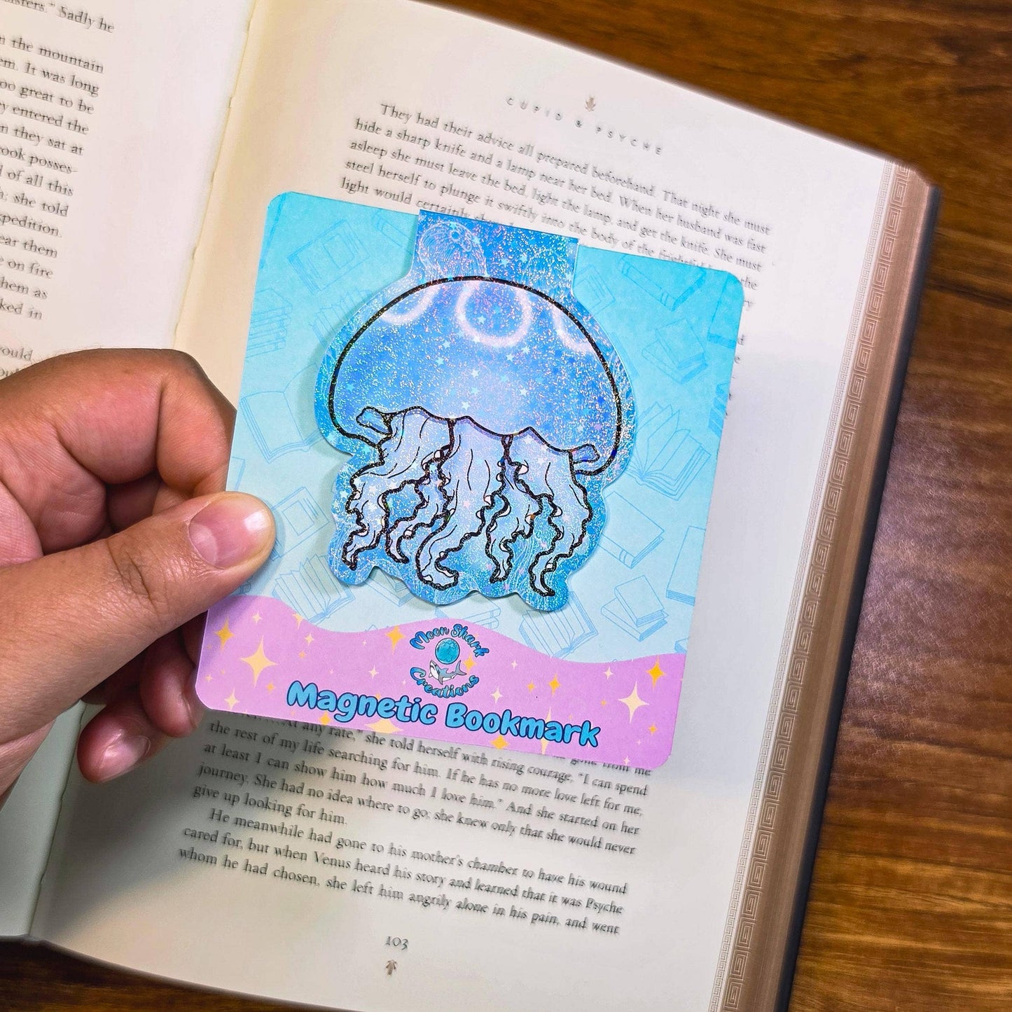 Moon Jellyfish Magnetic Bookmarks | Book Lover Page Marker