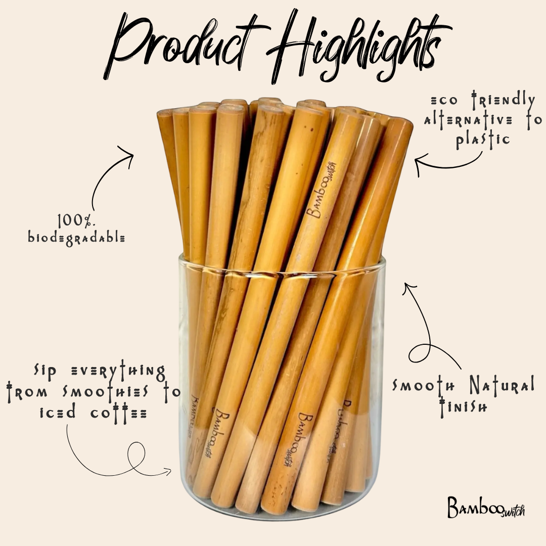 Bulk Individual Bamboo Straws | Travel Bestseller