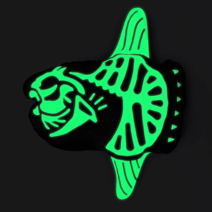 AquaGlows Mola Mola Fish Reversible Glow in the Dark Plush