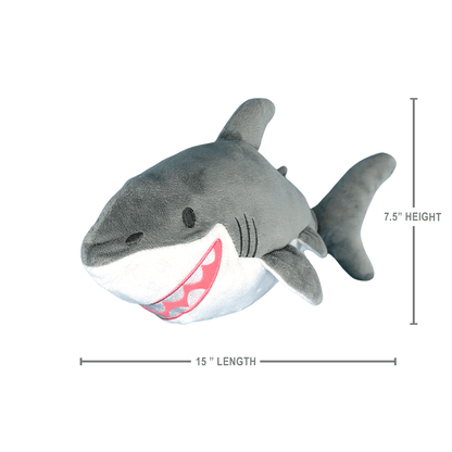 AquaGlows Great White Shark Reversible Glow Plush
