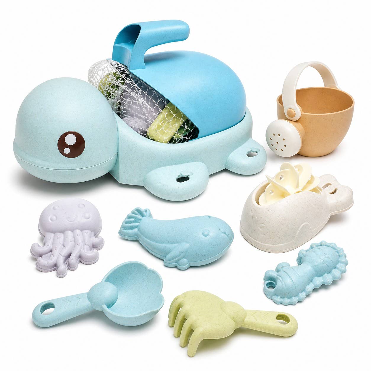 Turtle Wheat Straw Beach Toy Set