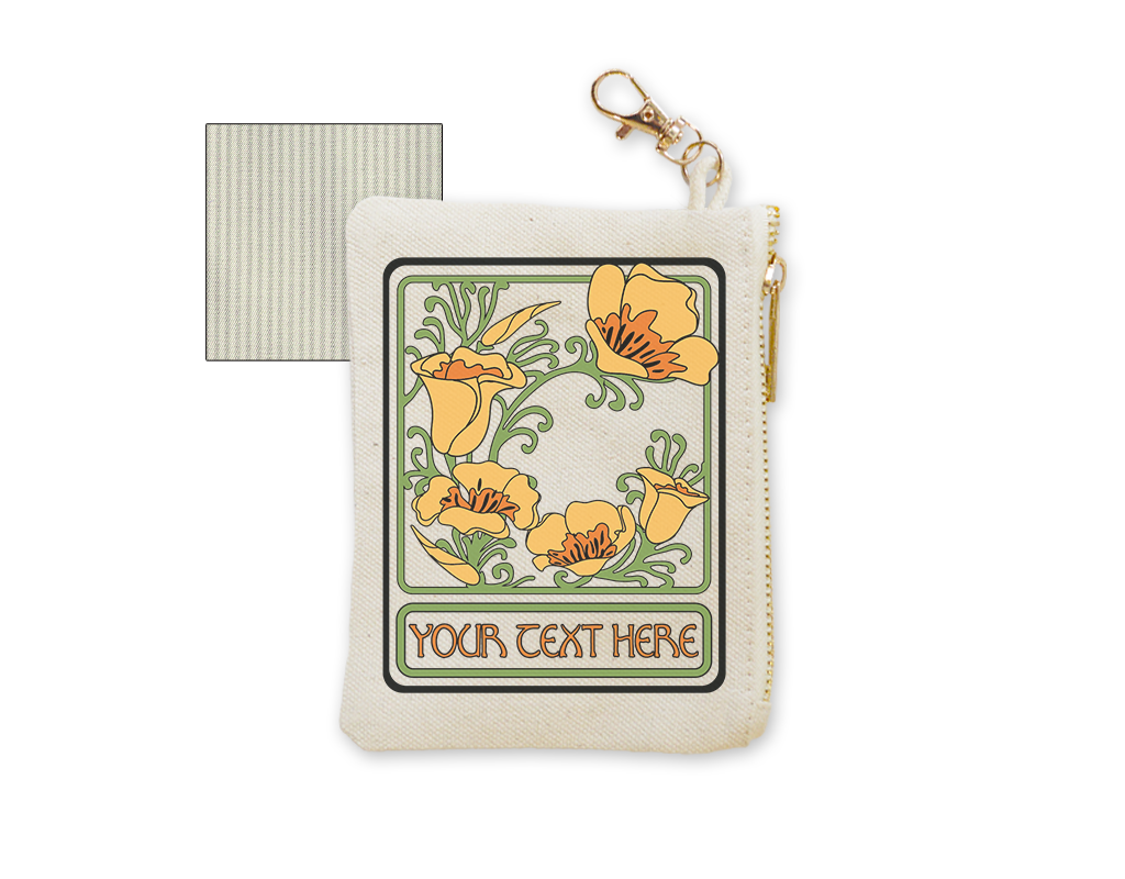 Customizable Coin Purse with clasp