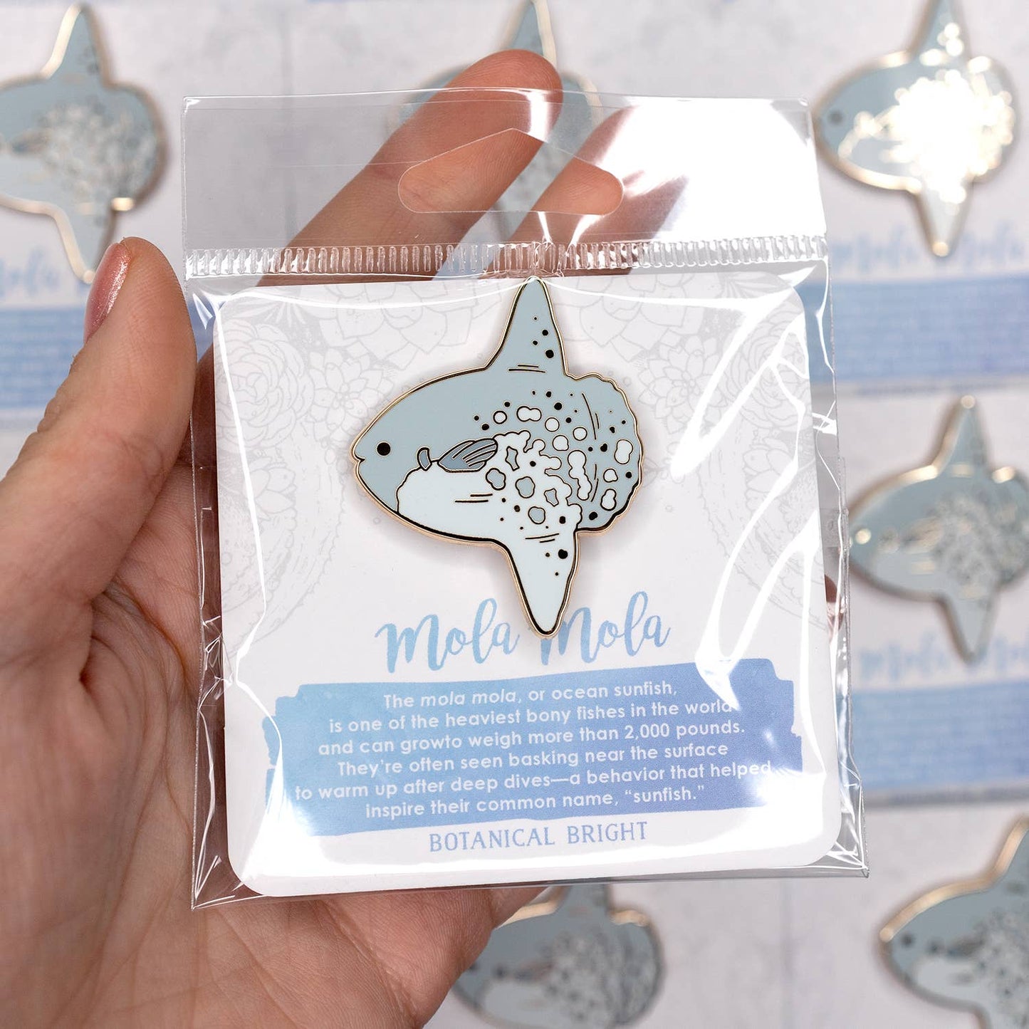 Mola Mola Sunfish Enamel Pin