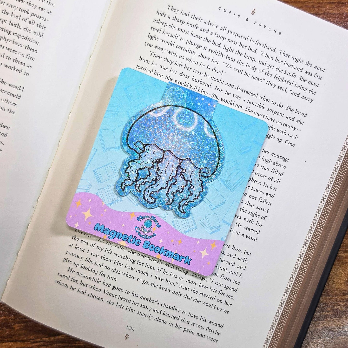 Moon Jellyfish Magnetic Bookmarks | Book Lover Page Marker