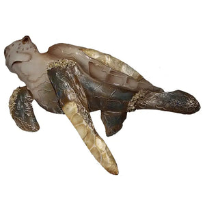 Beach Turtle Wall Art - Metal & Capiz