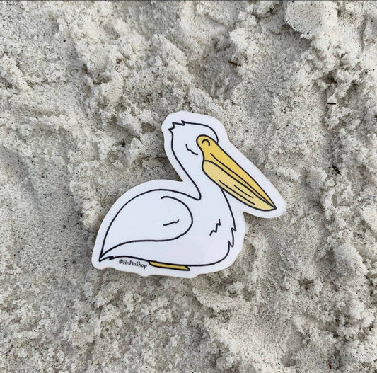 White pelican sticker