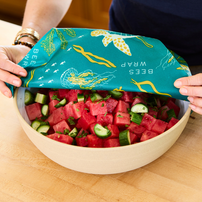 Bees Wrap Reusable Beeswax Food Wraps 3 Pack - Oceans