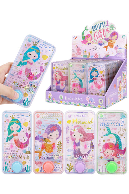Glittery Mermaid Handheld Water Game - 24 Pcs