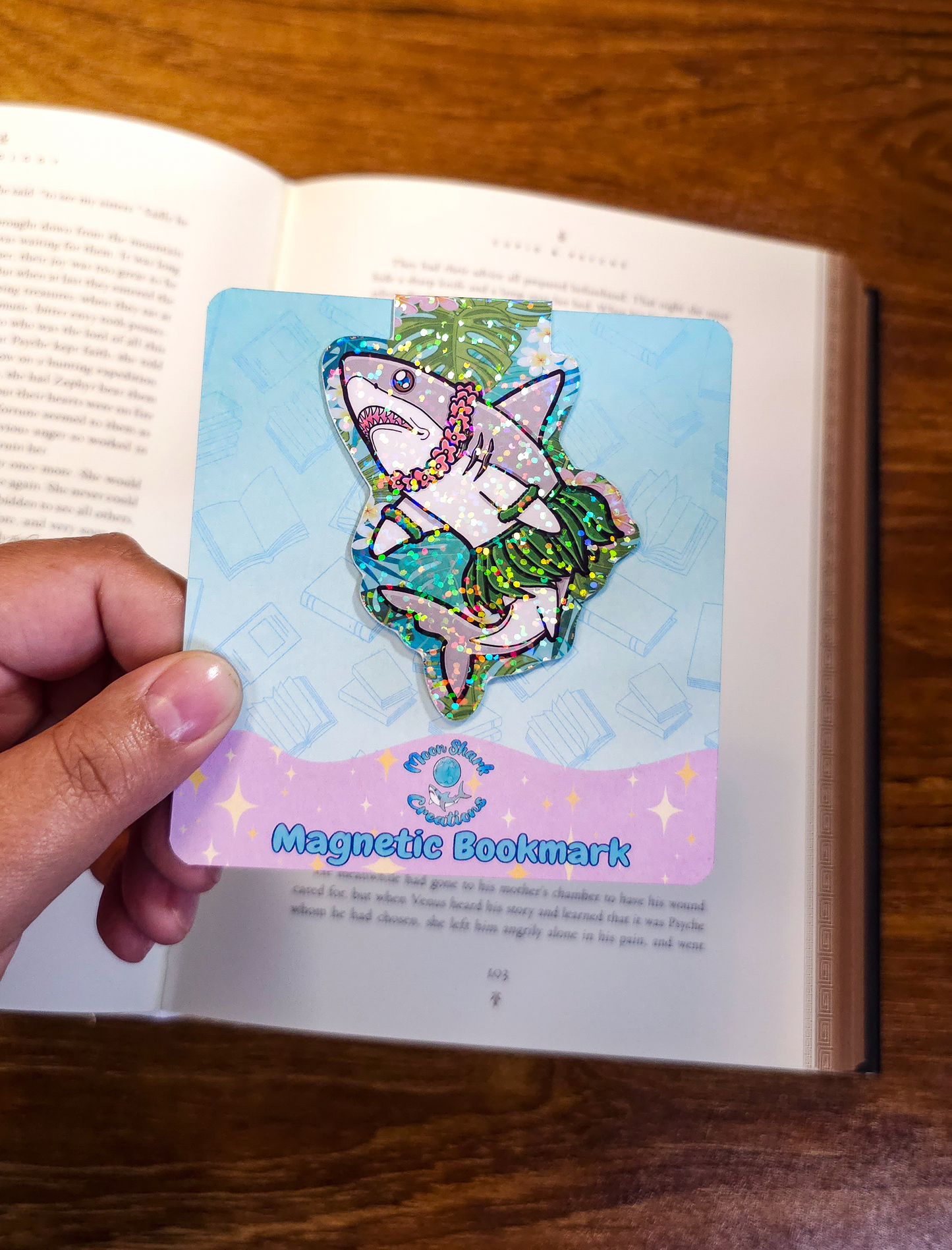 Hula Shark Magnetic Bookmarks | Book Lover Page Marker