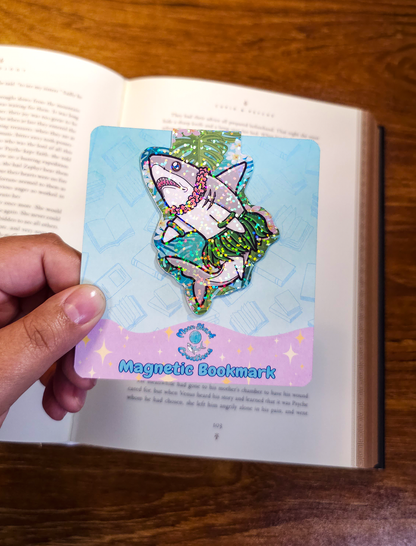 Hula Shark Magnetic Bookmarks | Book Lover Page Marker