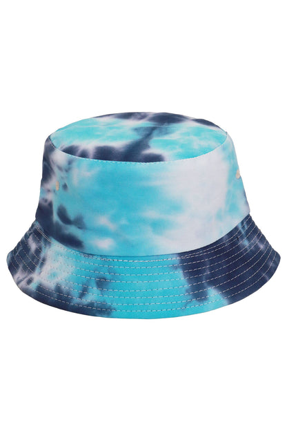 Kids Tie Dye Acid Wash Black Bottom Bucket Hat