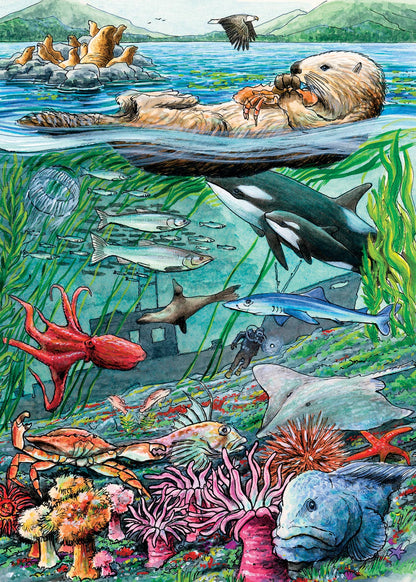 Life on the Pacific Ocean (tray) 35pc puzzle