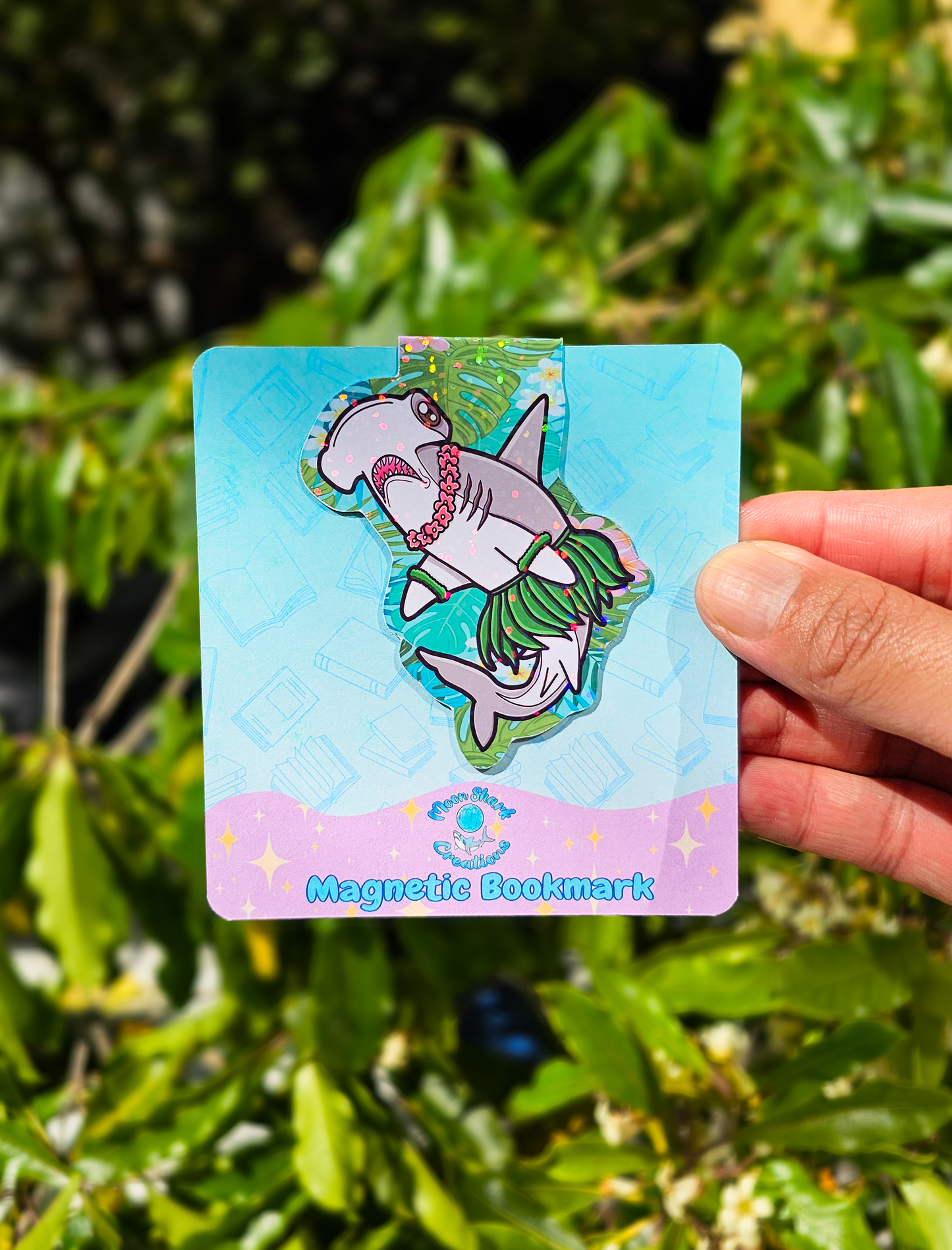 Hula Shark Magnetic Bookmarks | Book Lover Page Marker