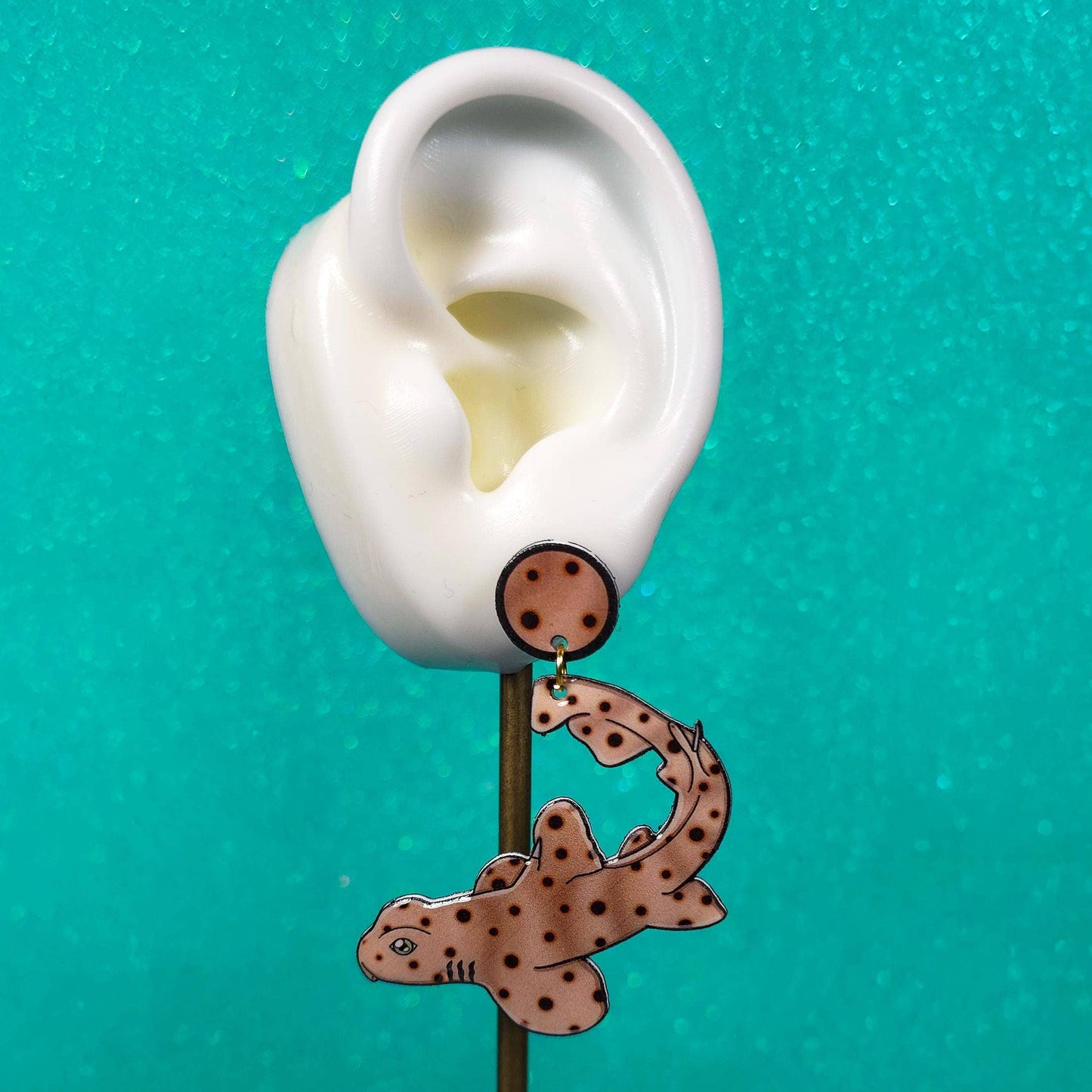Horn Shark UV Resin Earrings | Ocean Marine Biology