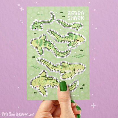 Zebra Shark Sticker Sheet