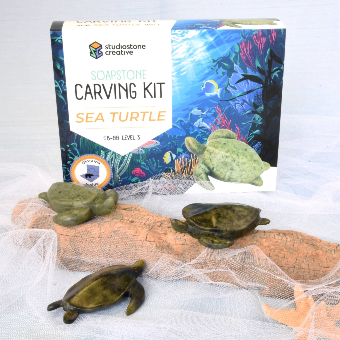 Sea Turtle Soapstone Carving Kit 