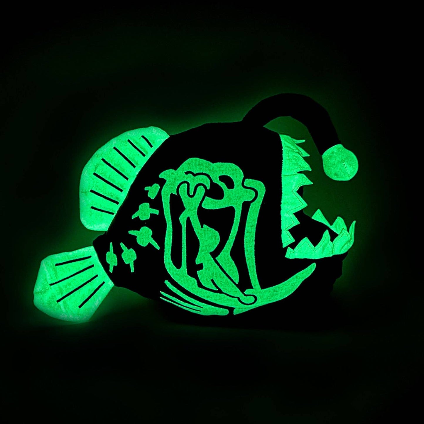 AquaGlows Anglerfish Reversible Glow in the Dark Plush