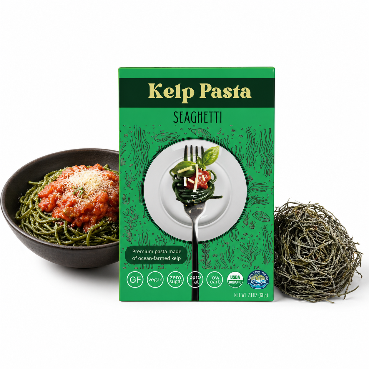 Seaghetti Kelp Pasta - Gluten-Free, Vegan, Organic