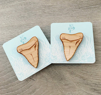 Shark Tooth Eco-friendly Wood Pin