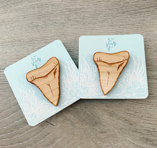 Shark Tooth Eco-friendly Wood Pin