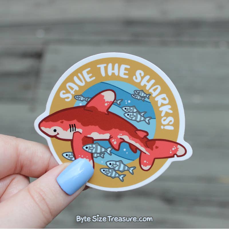 Oceanic Whitetip Shark Vinyl Sticker