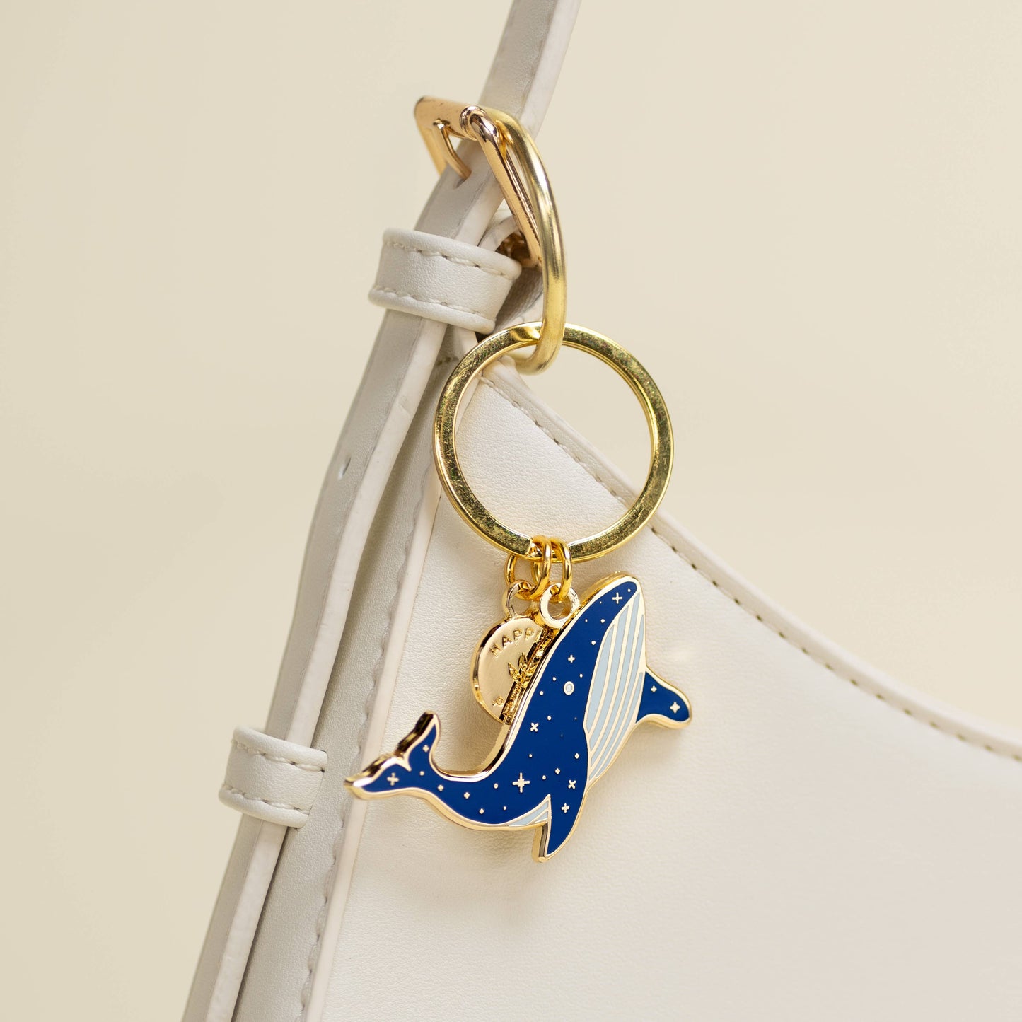 Whale Keychain & Bag Charm, Beach Gifts, Stocking Stuffer