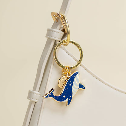 Whale Keychain & Bag Charm, Beach Gifts, Stocking Stuffer