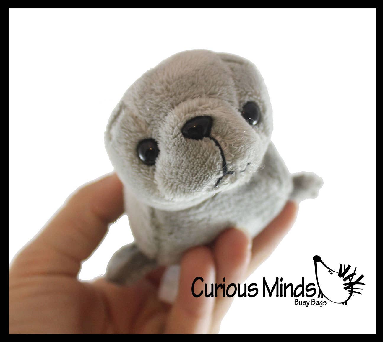 Cute Grey Harbor Seal Plush Stuffed Animals- Adorable