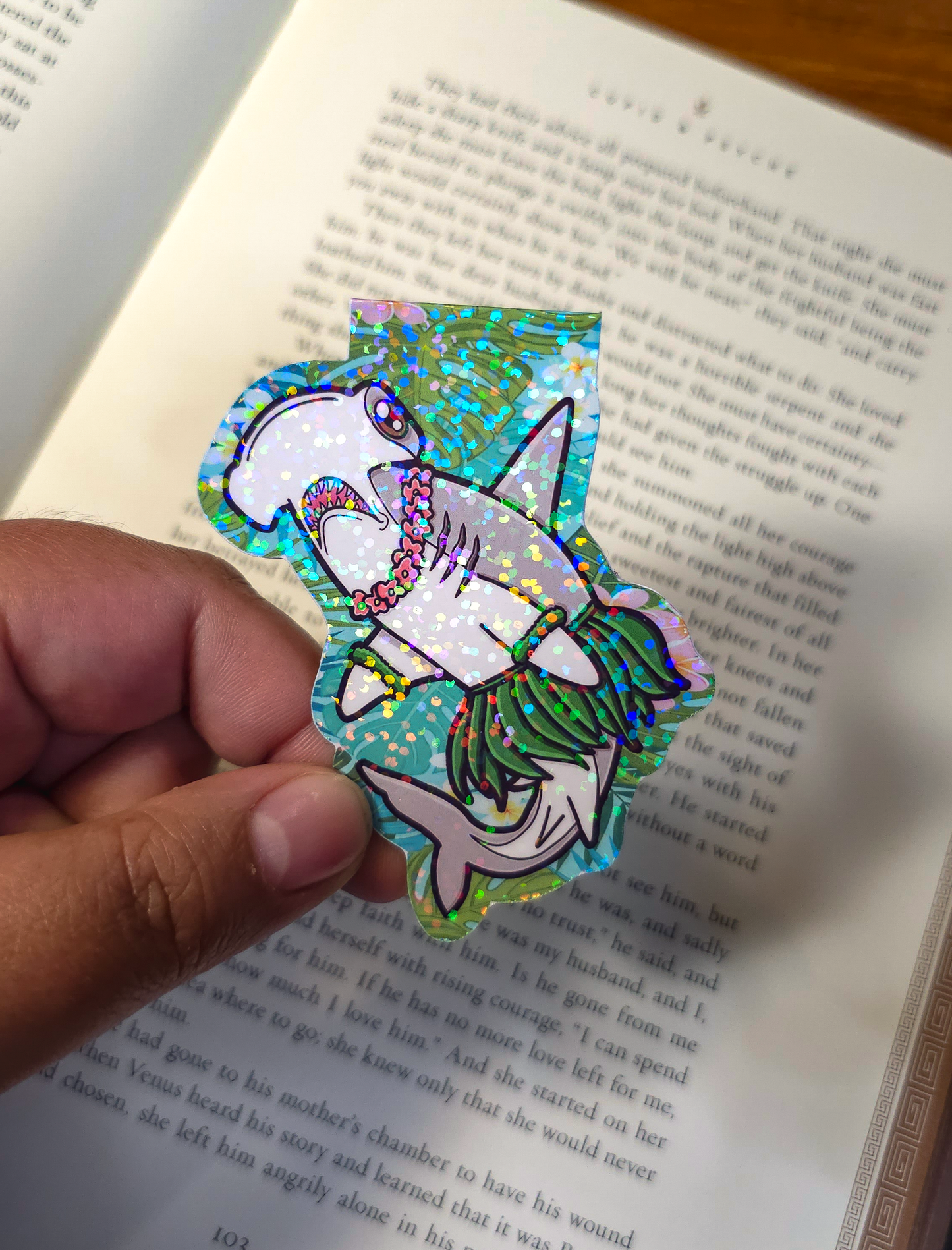 Hula Shark Magnetic Bookmarks | Book Lover Page Marker