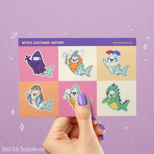 Shark Costumes - History Sticker Sheet