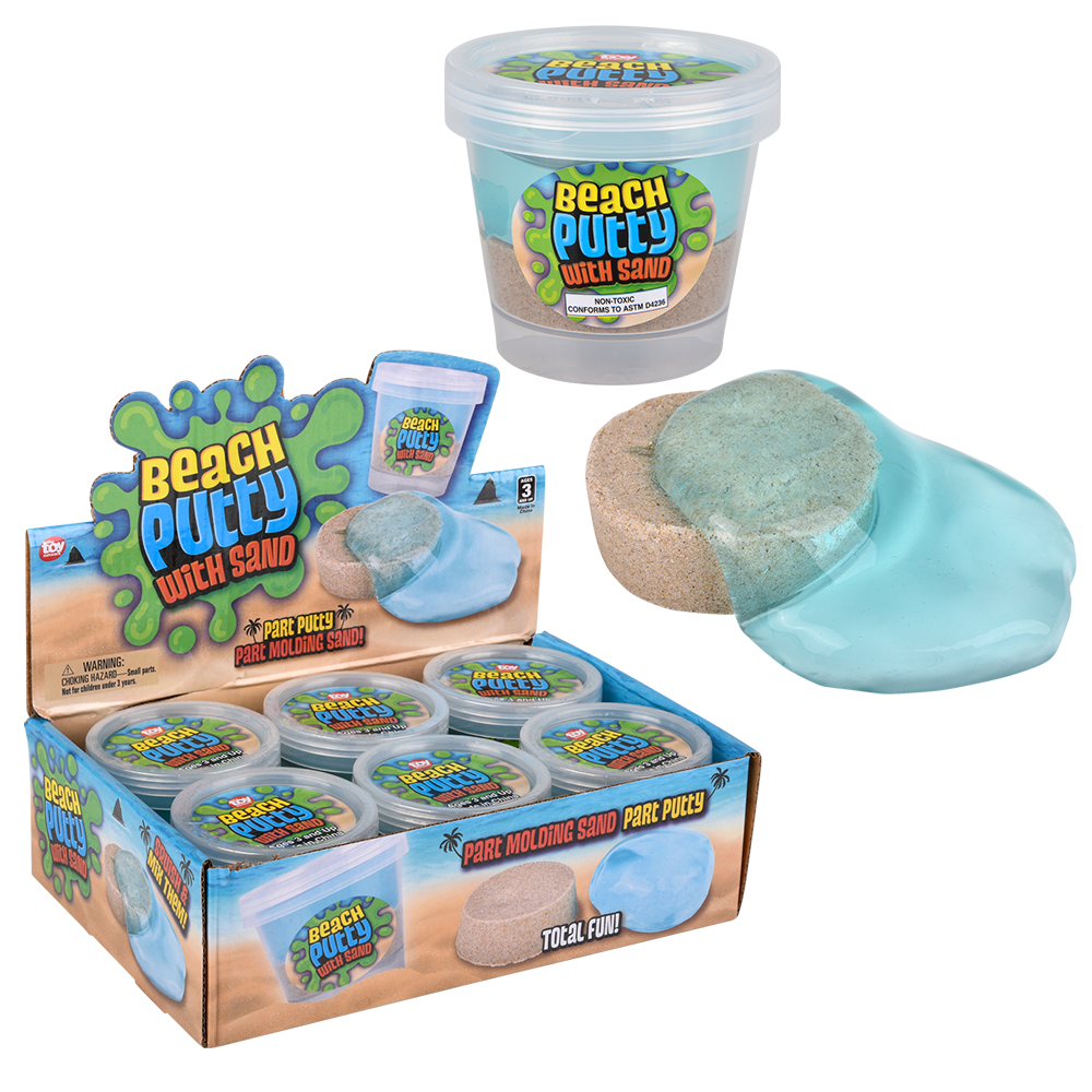 (T) 3" BEACH PUTTY 6PC DISPLAY