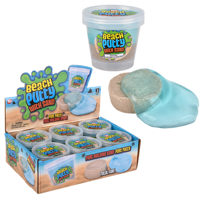 (T) 3" BEACH PUTTY 6PC DISPLAY