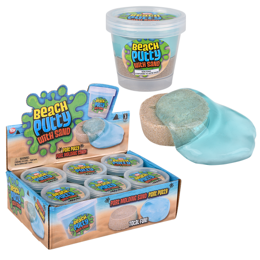 (T) 3" BEACH PUTTY 6PC DISPLAY