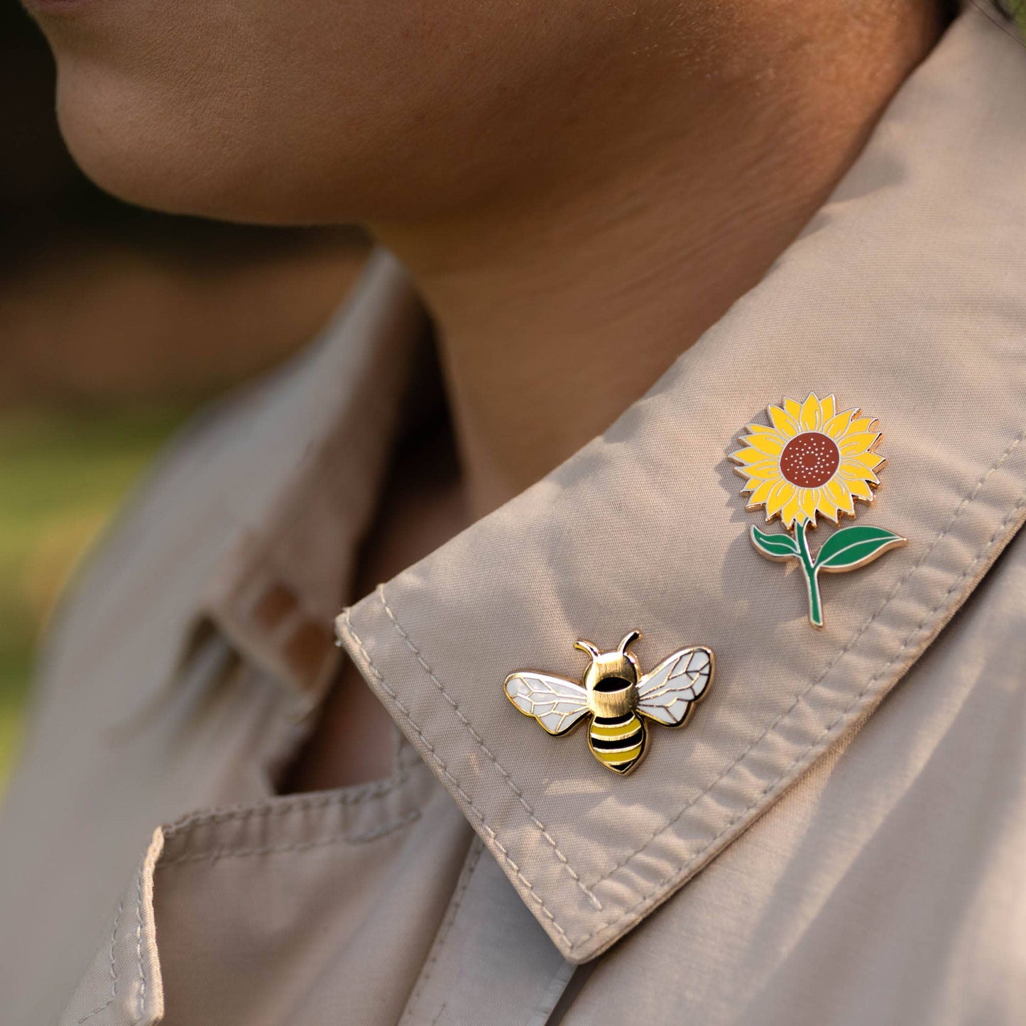 Queen Honey Bee Lapel Pin, Flower Garden Gifts
