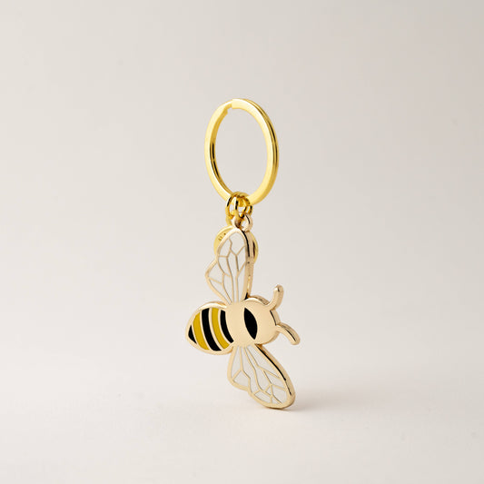 Queen Honey Bee Keychain Bag Charm, Garden Bee Gifts