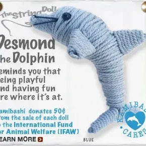 Desmond the Dolphin String Doll Keychain