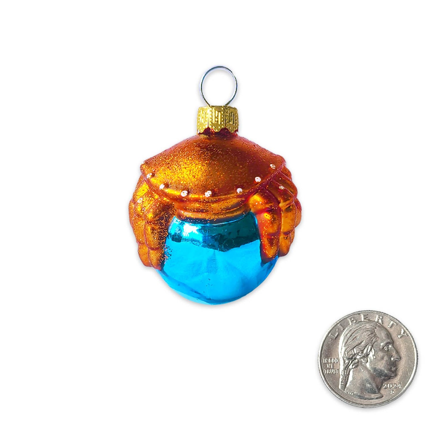 Mini Crab Glass Ornament