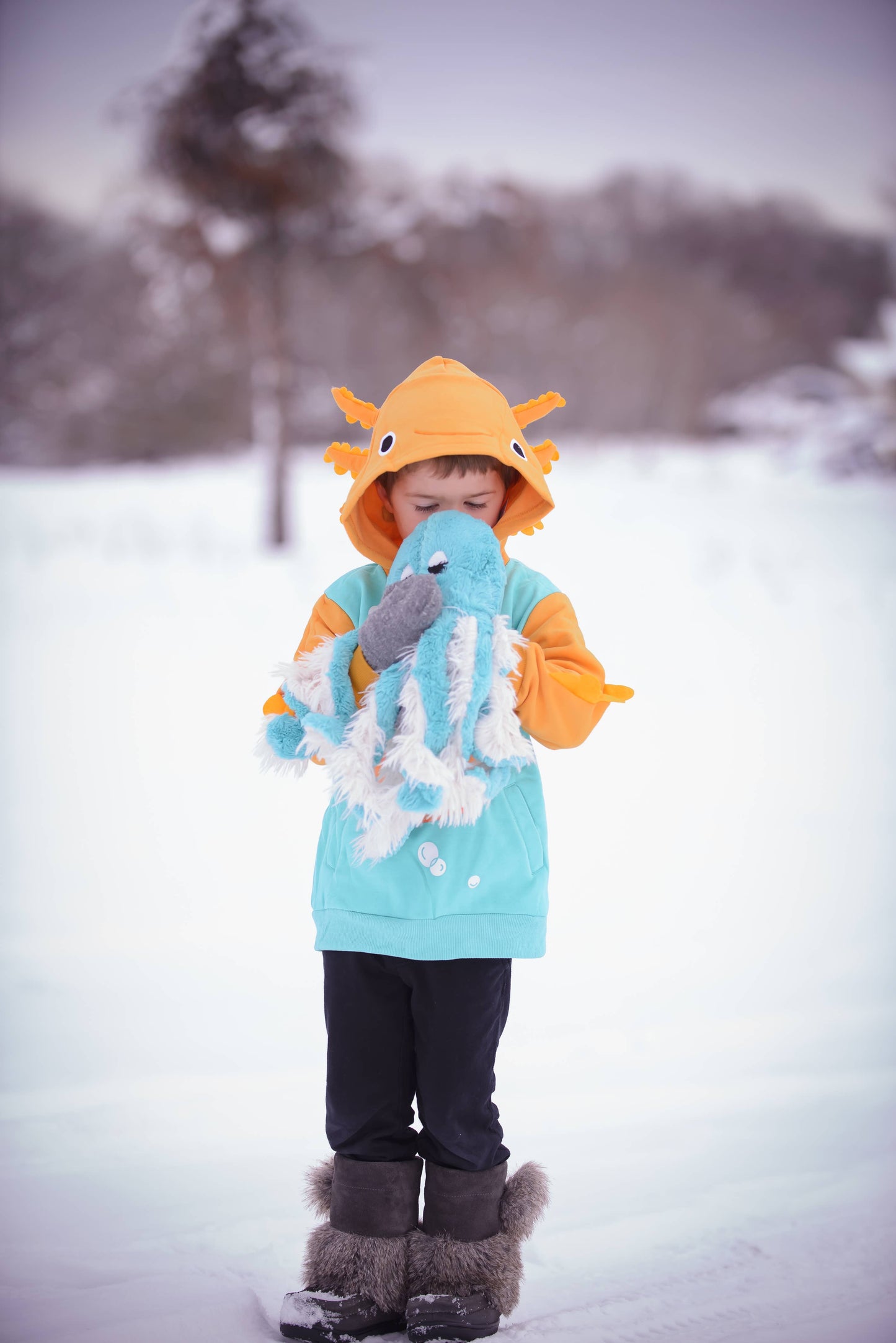 Axolotl Toddler and Kids 3D Hoodie