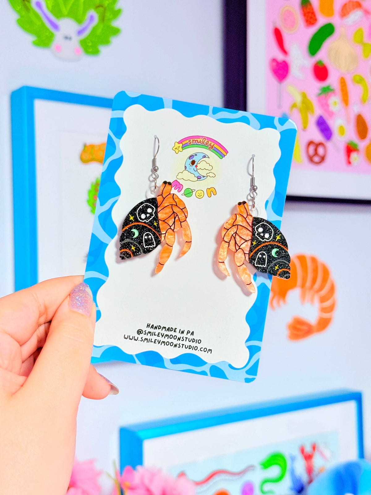 Hermit Crab Earrings (Spooky)
