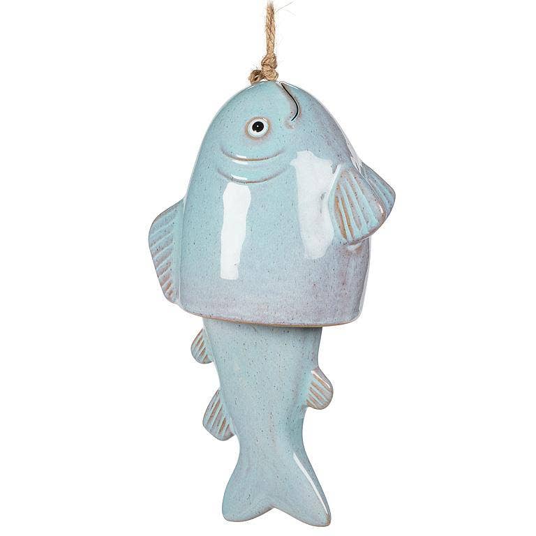 Large Fish Wind Chime-Blue-10"H