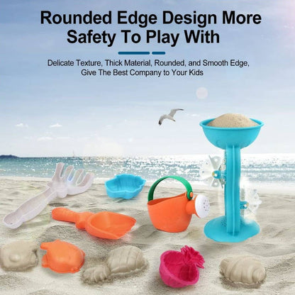Wheat Straw Beach Toy Set Water Wheel