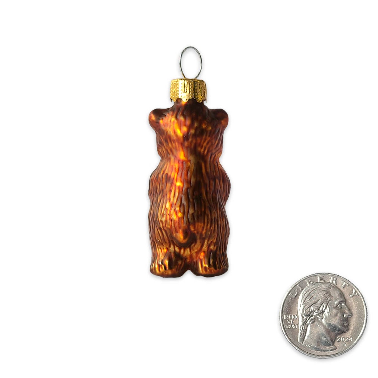 Mini Bear Hug Glass Ornament