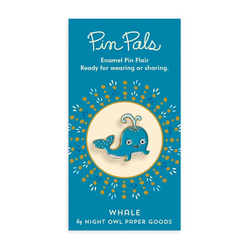 WHALE ENAMEL PIN