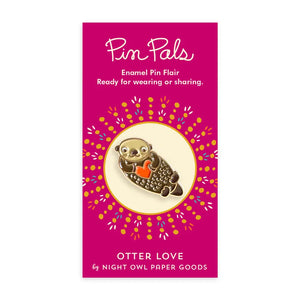 OTTER LOVE ENAMEL PIN