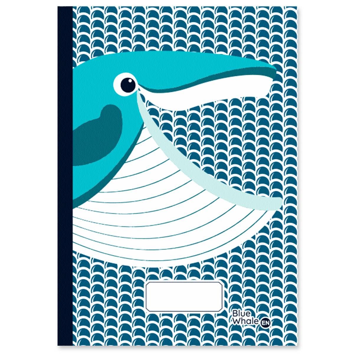 Whale Recycled paper A5 notebook