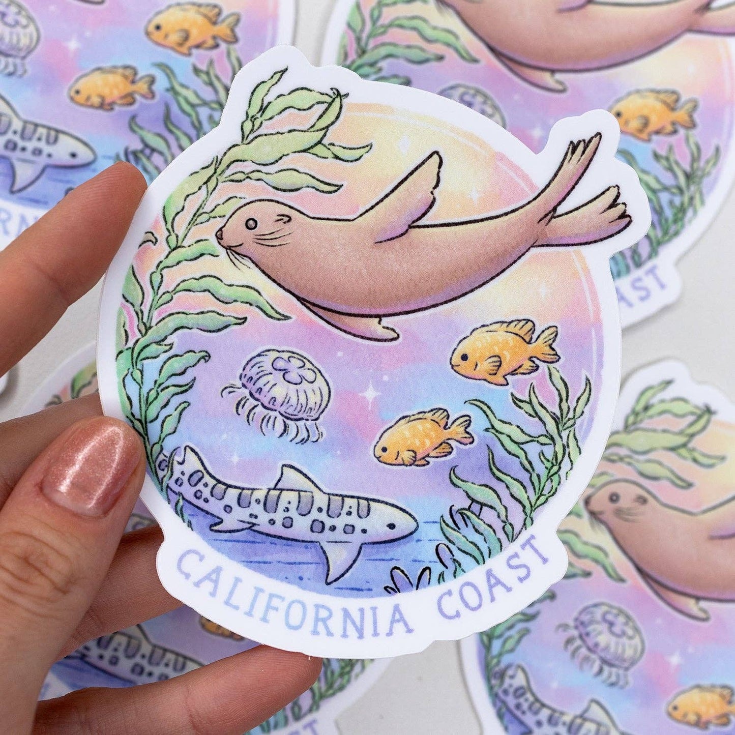 California Coast Waterproof Vinyl Sticker